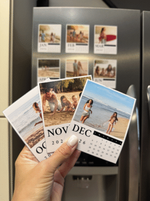 Magnetic Photo Calendar — set of 12 custom photo magnets